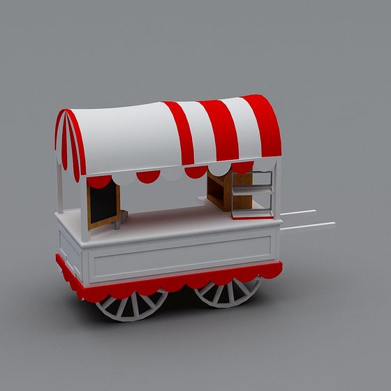 Charming Vintage Ice Cream Truck 3D model