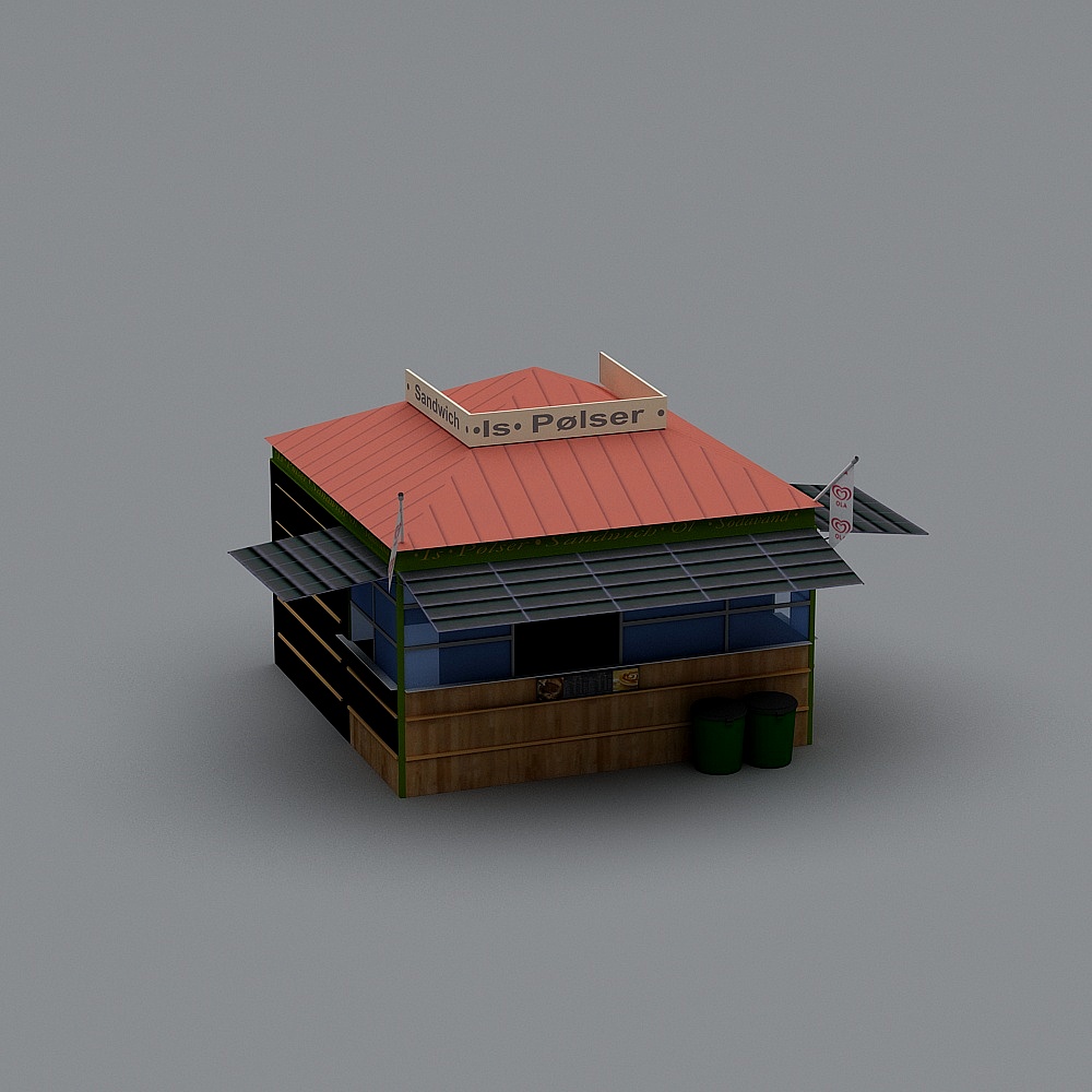 Street Food Shack 3D Model