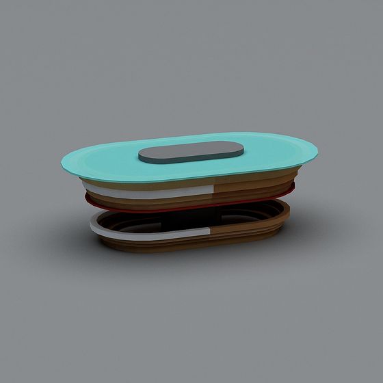 Stylish Elliptical Table 3D model