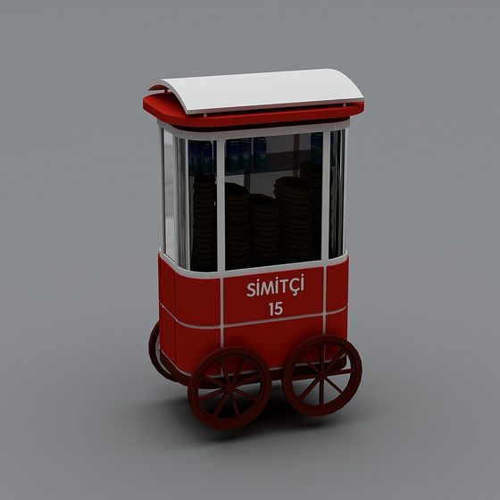 Turkish Traditional Bread Van 3D model