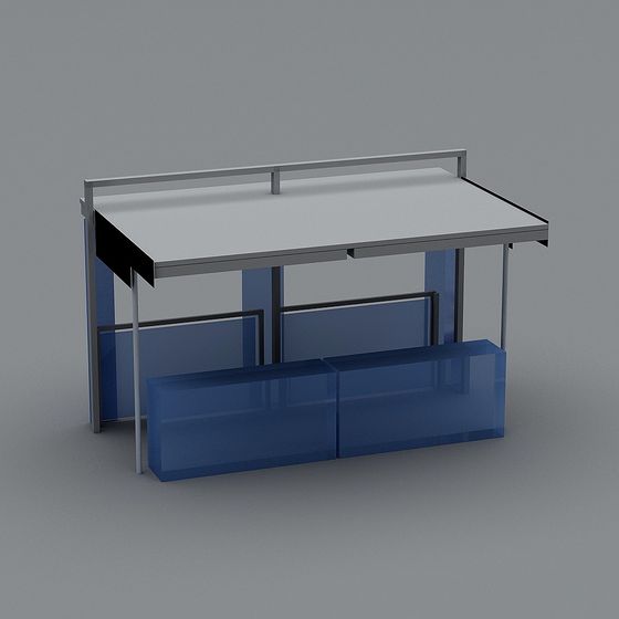 City Corner Workstation 3D model