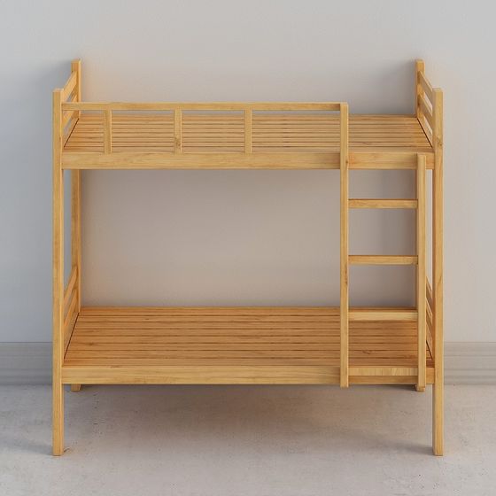 Modern Minimalist Bunk Bed 3D model