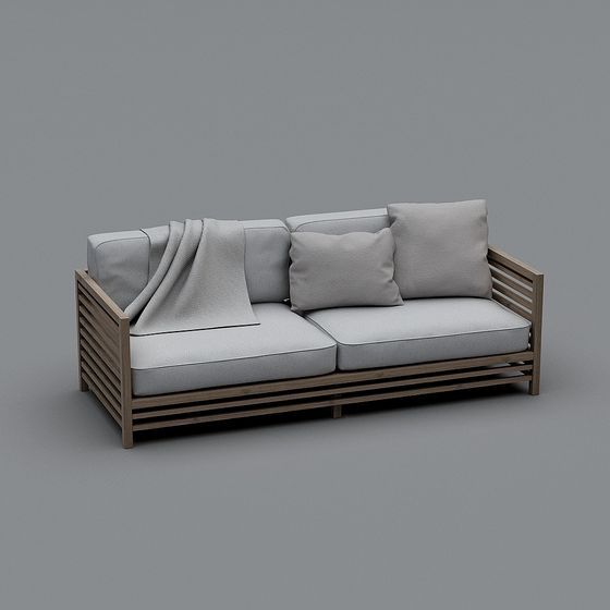 Stylish Low-Poly Sofa 3D model for Modern Homes