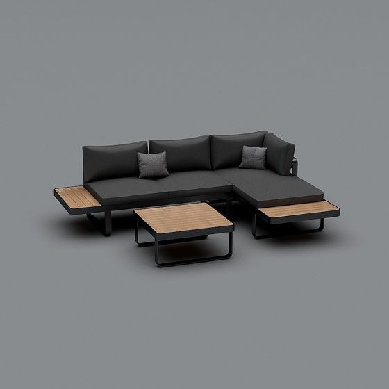 Stylish Sofa Set 3D model for Modern Spaces