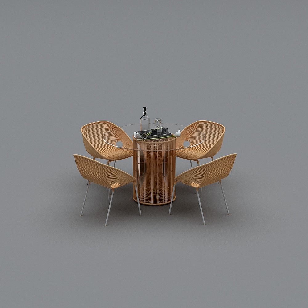 100-Outdoor tables and chairs SU model