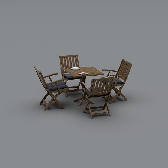 Low Poly Outdoor Furniture 3D model