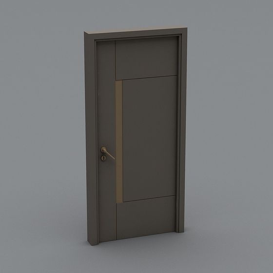 Stylish Low-Poly 3D Door Model for Modern Spaces