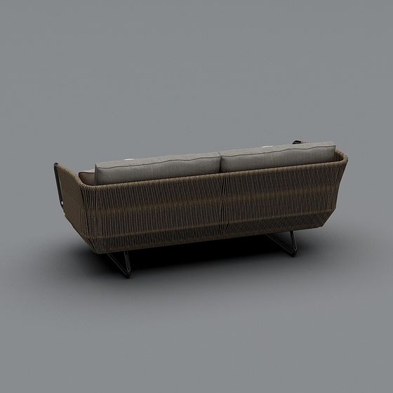 Urban Retreat Low-Poly Sofa 3D model