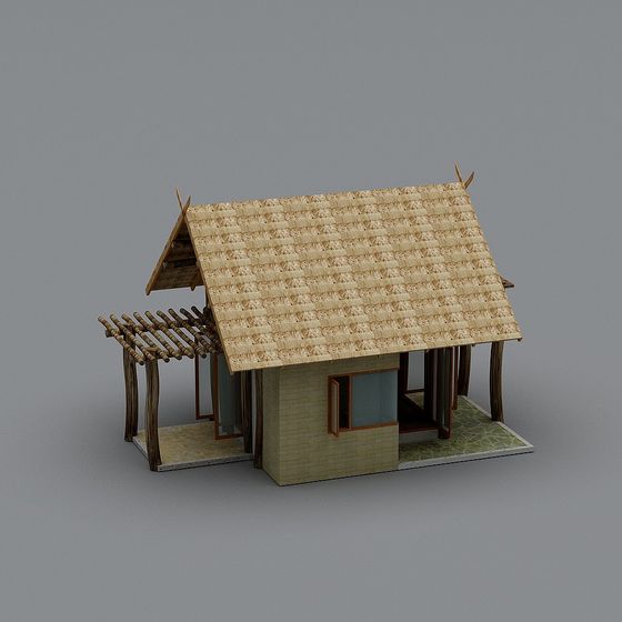 Bamboo Forest Cottage 3D Model