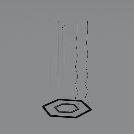 Modern Geometric Pendant Light 3D model