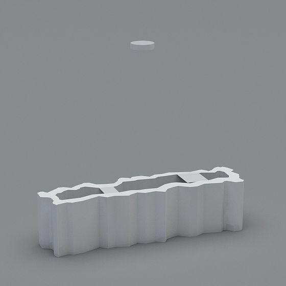 Sleek Concrete Table 3D model