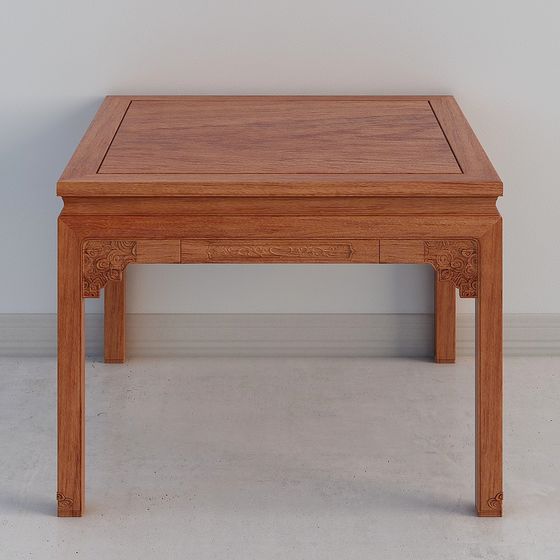 Elegant Chinese Style 3D Table and Chair Set