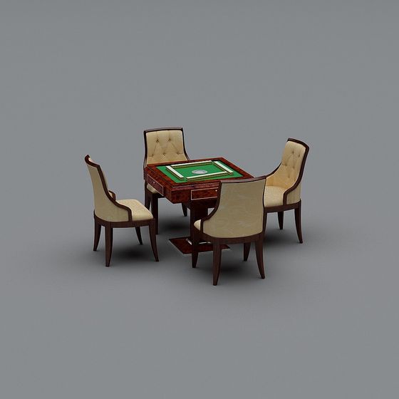 Elegant Mahjong Table 3D model for Creative Projects