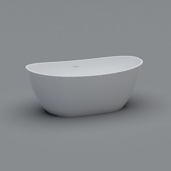 Elegant Oval Bathtub 3D model