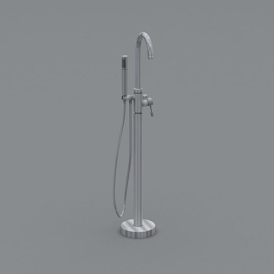 Sleek Low-Poly Showerhead 3D model