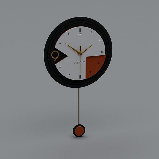 Retro Clock 3D model with Unique Design