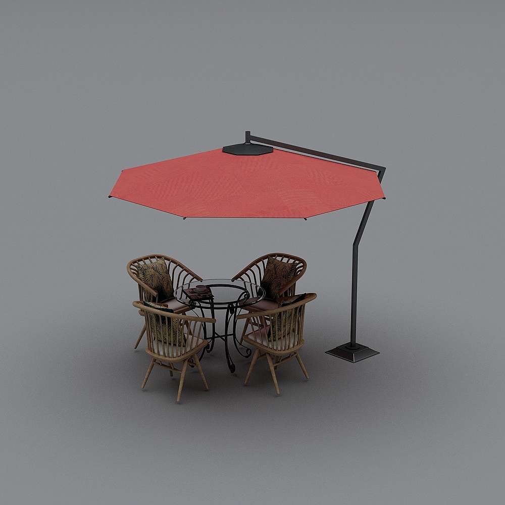 Sedia a sdraio moderna - Combinazione ombrellone