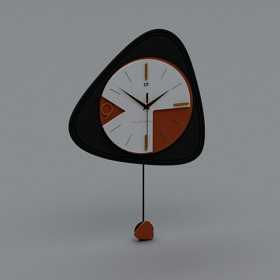 Timeless Triangle Clock 3D model