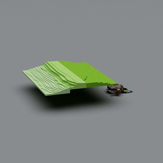 Futuristic Mountain Cabin 3D model