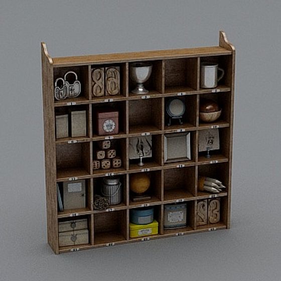 Vintage Display Shelf 3D model