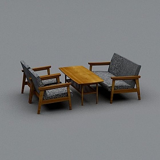 Modern Lounge Set 3D Model