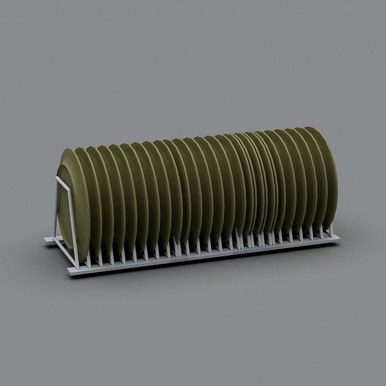Unique Low-Poly Plate Rack 3D model