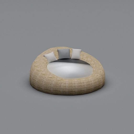 Stylish Ring Bed 3D model for Modern Interiors
