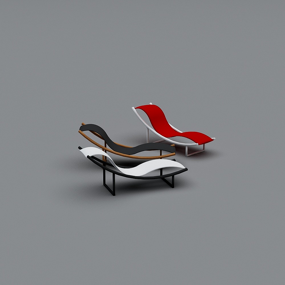 Stylish Low-Poly Lounge Chair 3D model