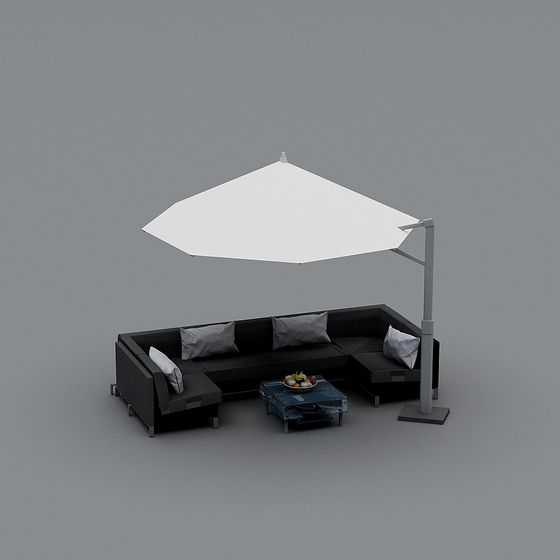 Stylish Urban Corner Sofa Set 3D model