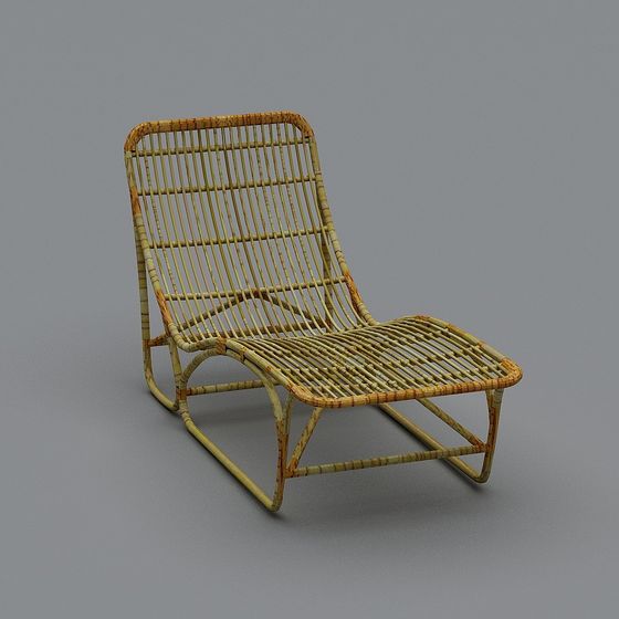 Elegant Rattan Chair 3D model for Creative Projects