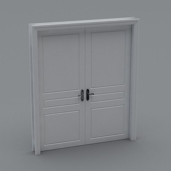 Stylish Double Door 3D Model for Modern Spaces