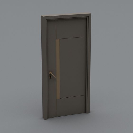 Elegant Low-Poly 3D Door Model for Modern Interiors