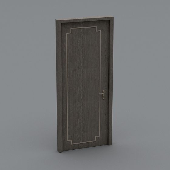 Elegant Minimalist 3D Model Door