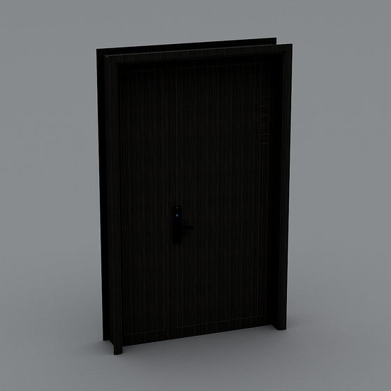 Elegant Low-Polygon Door 3D model for Creative Projects