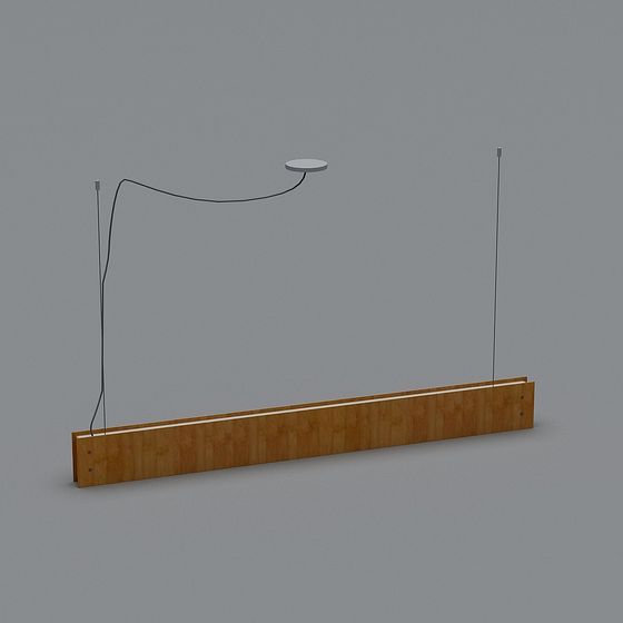 Stylish Wooden Wall Lamp 3D model for Creative Spaces