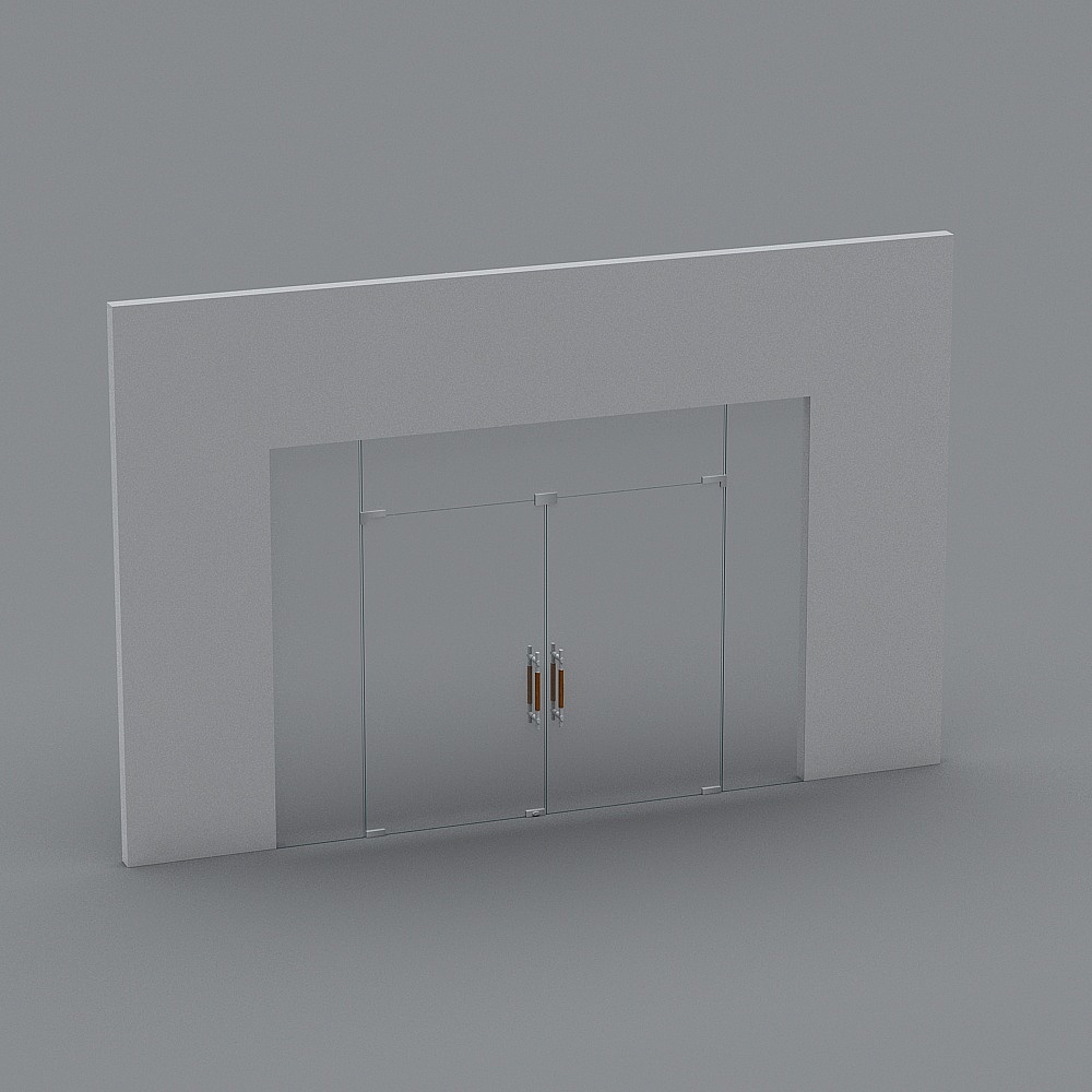 Glass double doors