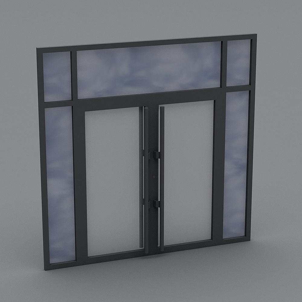 Glass double doors