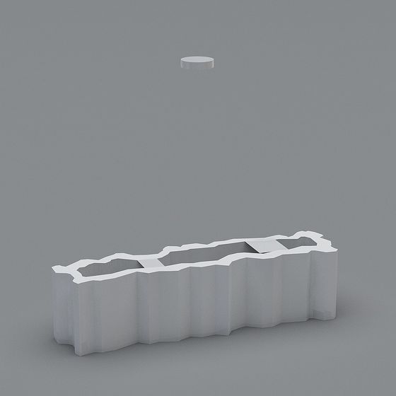 Wavy Stone Table 3D model