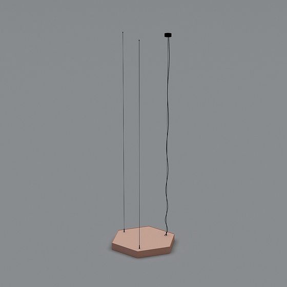 Stylish Low-Poly Pendant Light 3D model