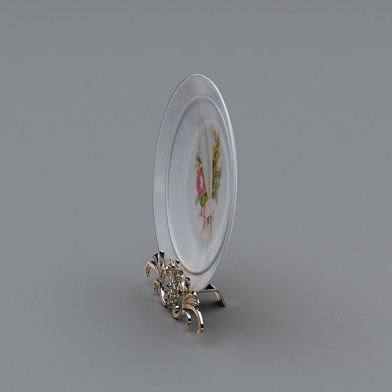 Elegant Vintage Vase Display Stand 3D model