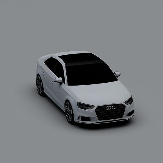 Low-Polygon Audi Car 3D Model Design