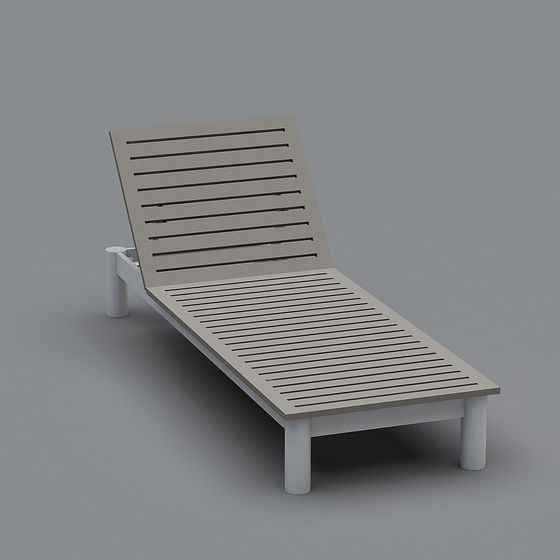 Low Poly Beach Lounge Chair 3D model