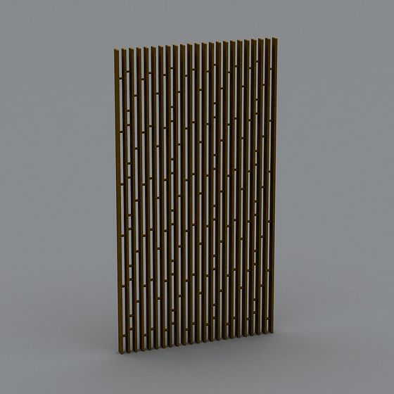 Low Poly Bamboo Screen 3D Model