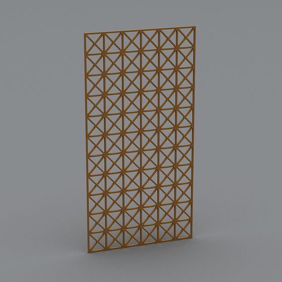 Lattice Screen Low-Poly 3D Model for Modern Design