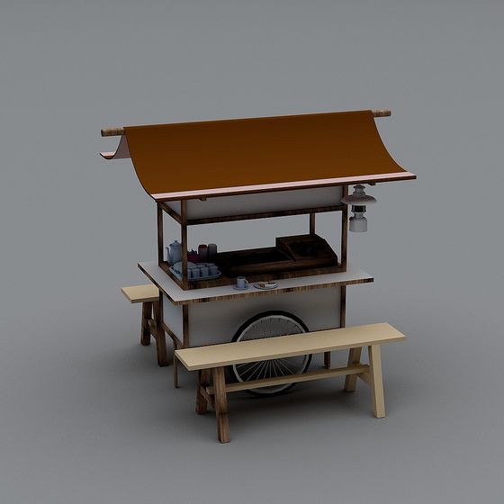 Street Tea Stall 3D model