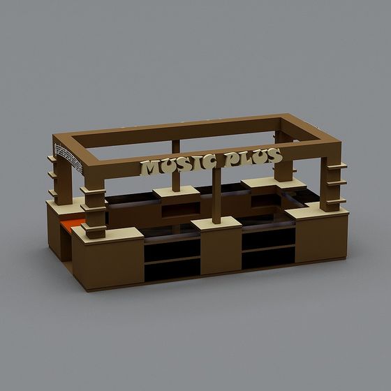 Music Plus Bar 3D model - Artistic Urban Retreat