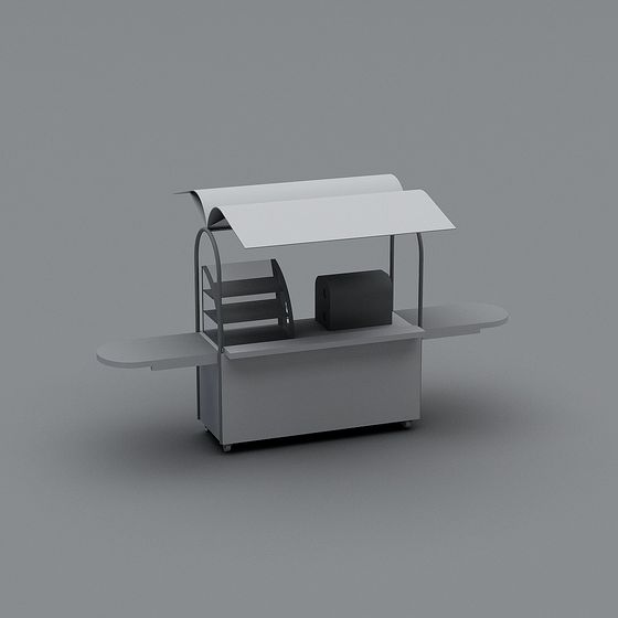 Stylish Minimal Food Truck 3D model for Creative Projects