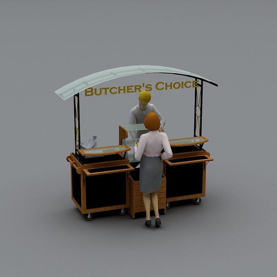 Butcher's Choice Meat Cart 3D model