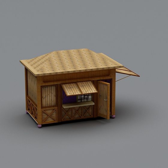 Traditional Wooden Pavilion 3D model
