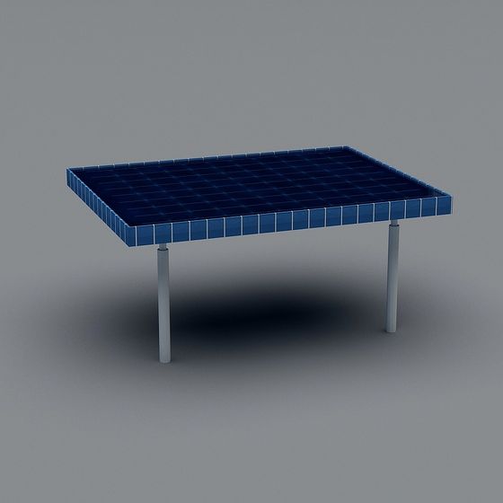 Stylish Solar Panel Table 3D model